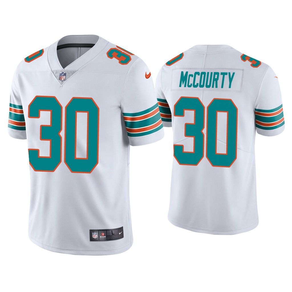 Men Miami Dolphins #30 Jason McCourty Nike White Vapor Limited NFL Jersey